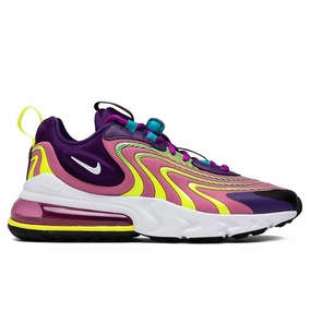 Women's Air Max 270 React ENG - Eggplant/White/Magic Flamingo Nike trainers with responsive foam