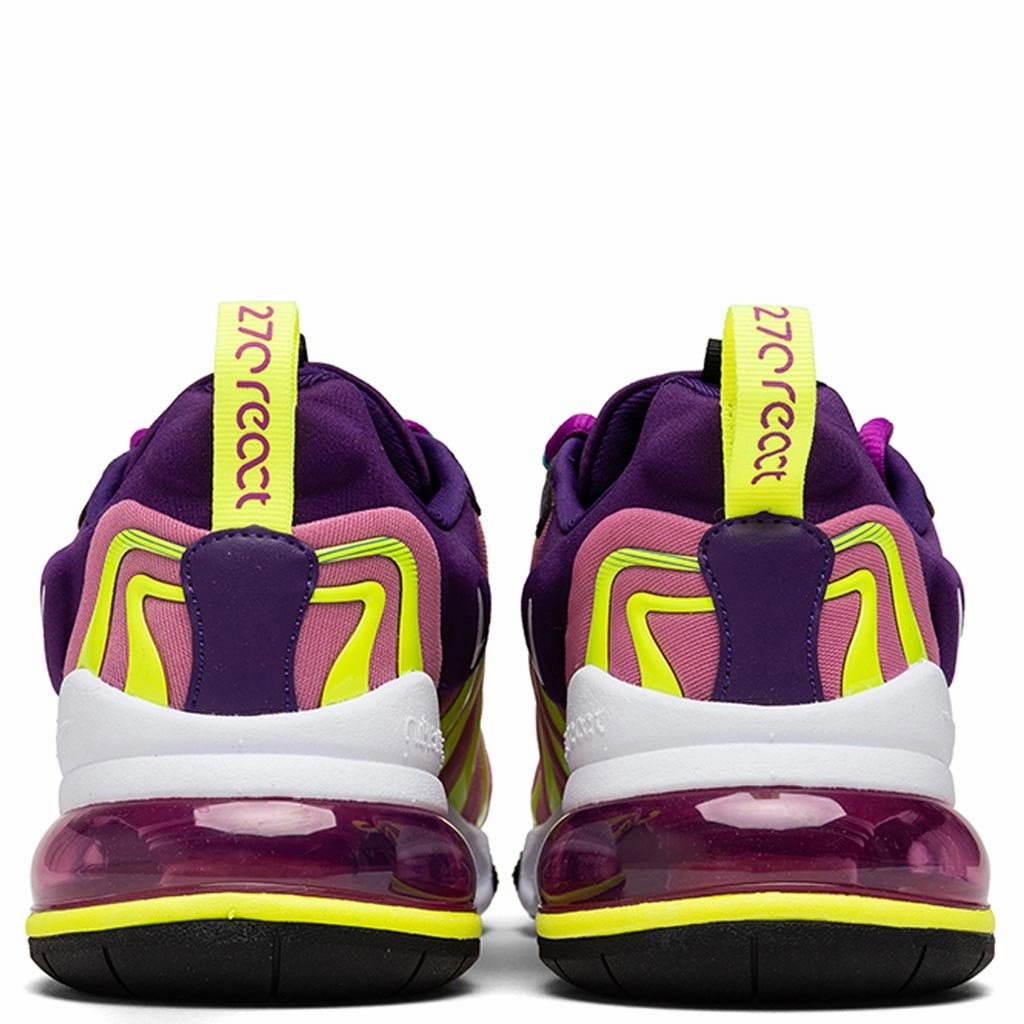 Women's Air Max 270 React ENG - Eggplant/White/Magic Flamingo Nike Foam Comfort Trainers