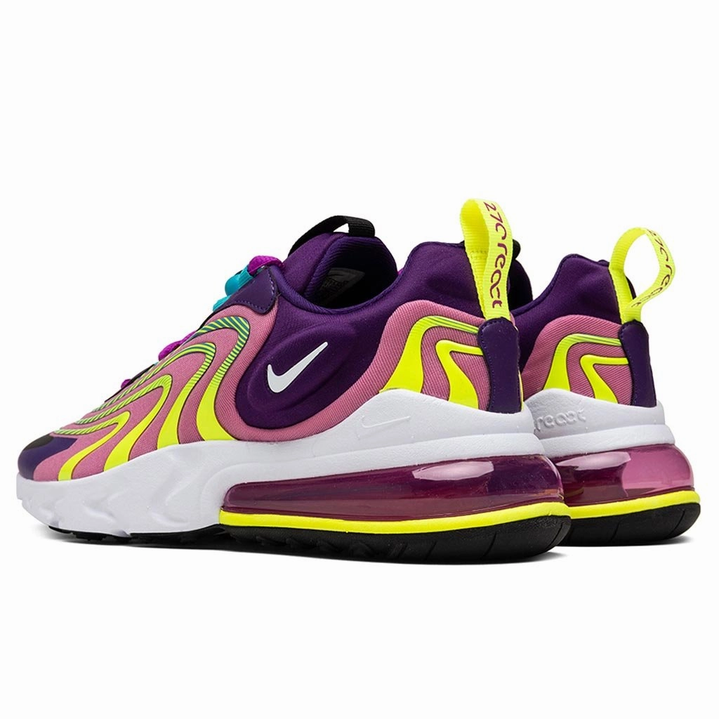 Women's Air Max 270 React ENG - Eggplant/White/Magic Flamingo Nike Foam Comfort Trainers
