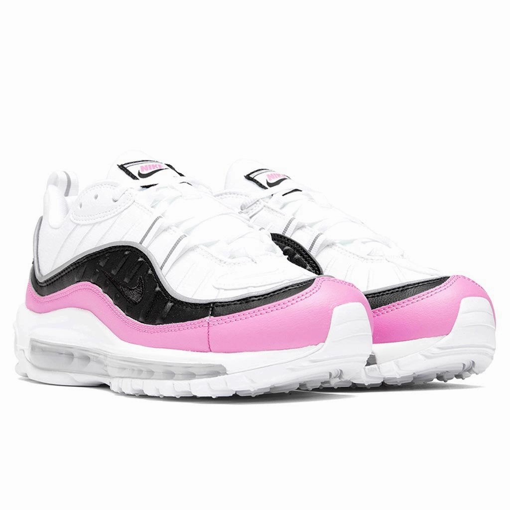 Women's Air Max 98 SE - White/Black/China Rose Nike Foam Comfort Trainers