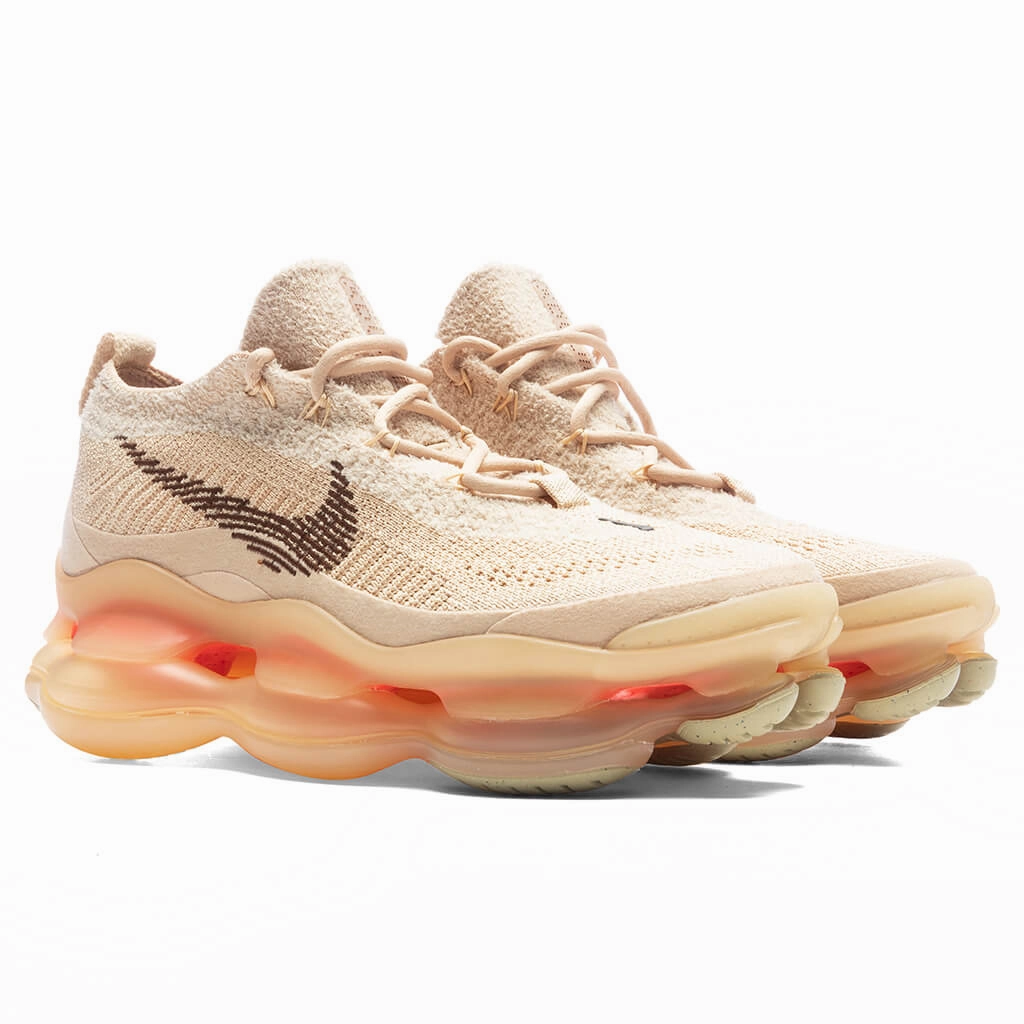 Women's Air Max Scorpion Flyknit - Sesame/Coconut Milk/Wheat Gold Nike trainers with responsive foam