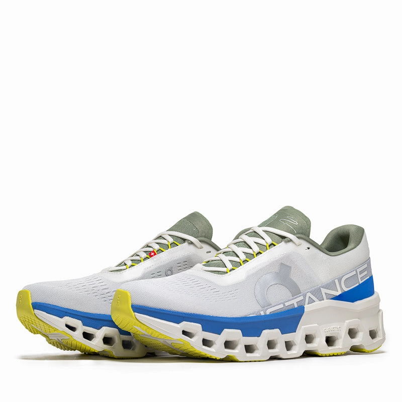 Women's DISTANCE x On Cloudmonster 2 - White/Lapis On versatile athletic shoe designs