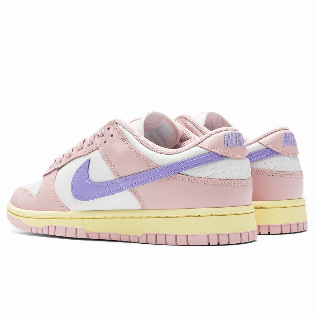 Women's Dunk Low - Pink Oxford/Light Thistle/Phantom Nike Bold Logo Sneakers