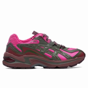Women's FB1-S Gel-Preleus - Pink Rave/Olive Canvas Asics running shoes with gel cushioning