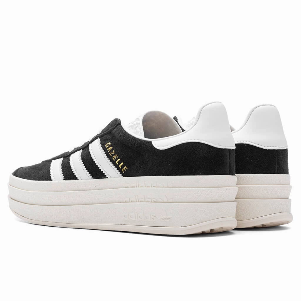Women's Gazelle Bold - Core Black/Cloud White/Core White Adidas Classic Street Sneakers