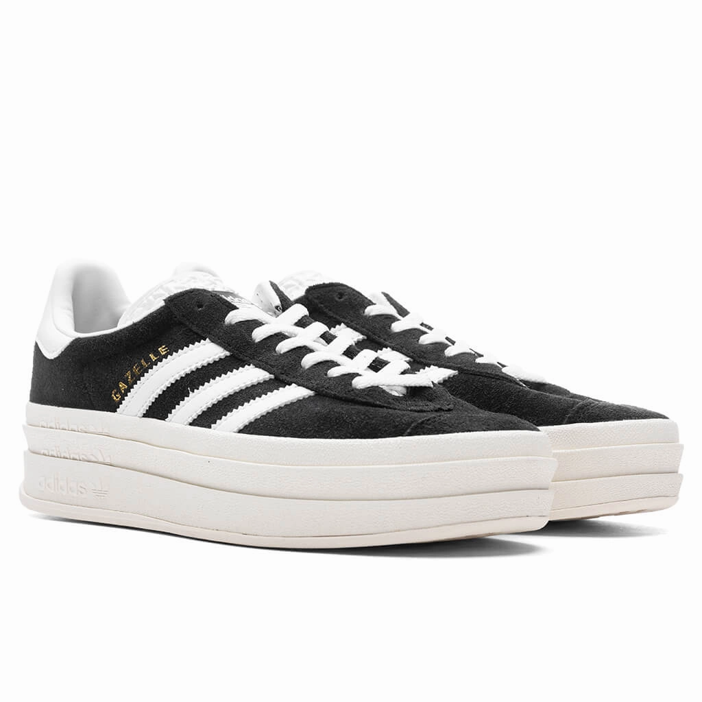 Women's Gazelle Bold - Core Black/Cloud White/Core White Adidas Classic Street Sneakers