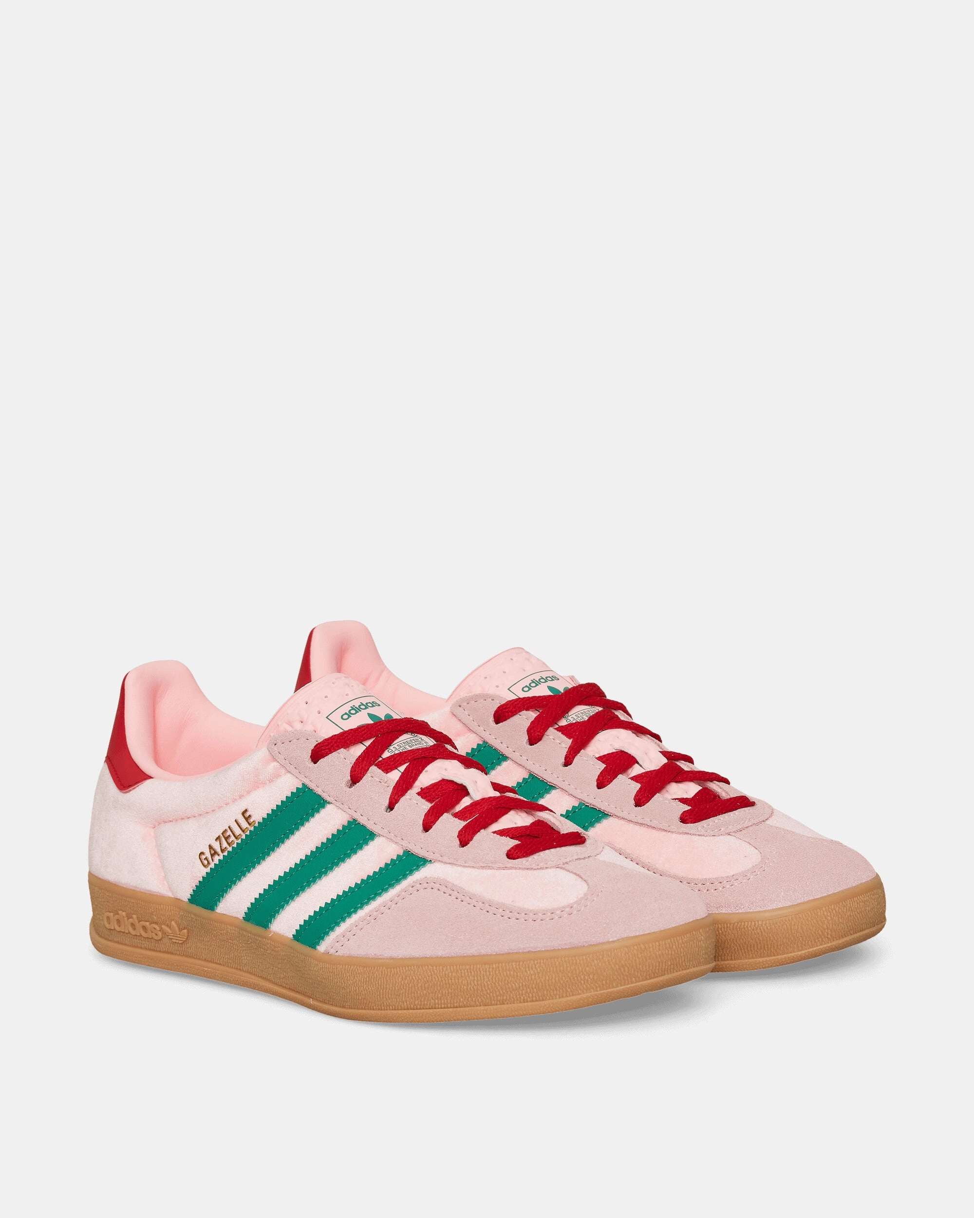 Women's Gazelle Indoor Sneakers Glow Pink / Court Green Comfort Sneakers