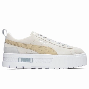 Women's Mayze Luxe - Marshmallow Puma trainers with bold stripe logo