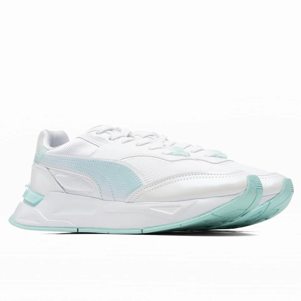 Women's Mirage Sport Glow - White Puma Suede Street Sneakers