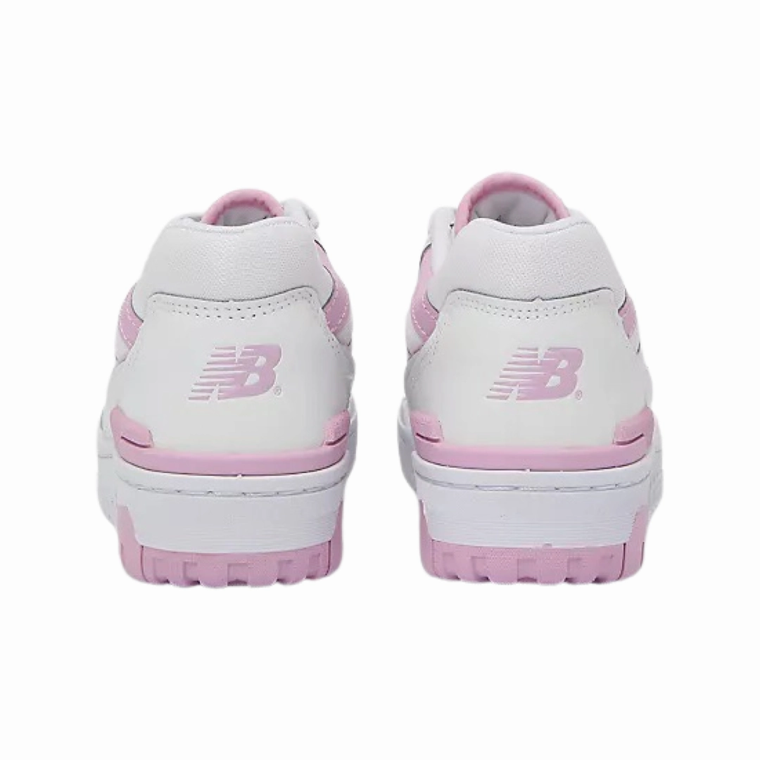 Women's New Balance 550 White Bubblegum Pink Iconic Court Sneakers