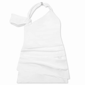 Women's NRG HE Layered Dress - White Nike fashion sneakers with bold branding