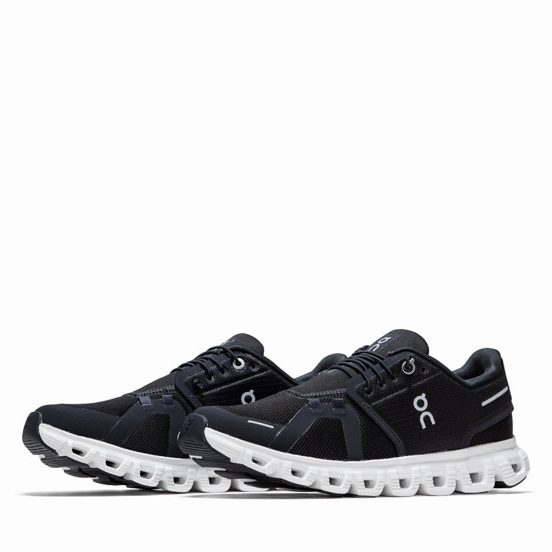Women's On Cloud 6 - Black/White On versatile athletic shoe designs