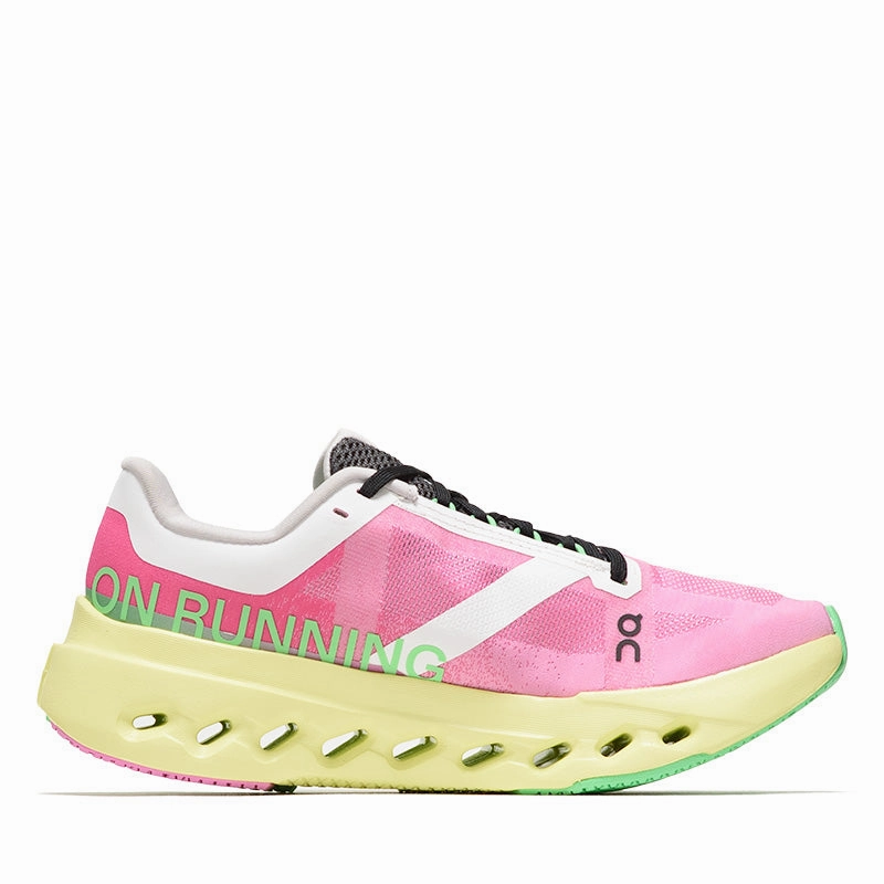 Women's On Cloudsurfer Next - Pink/Limelight On versatile athletic shoe designs