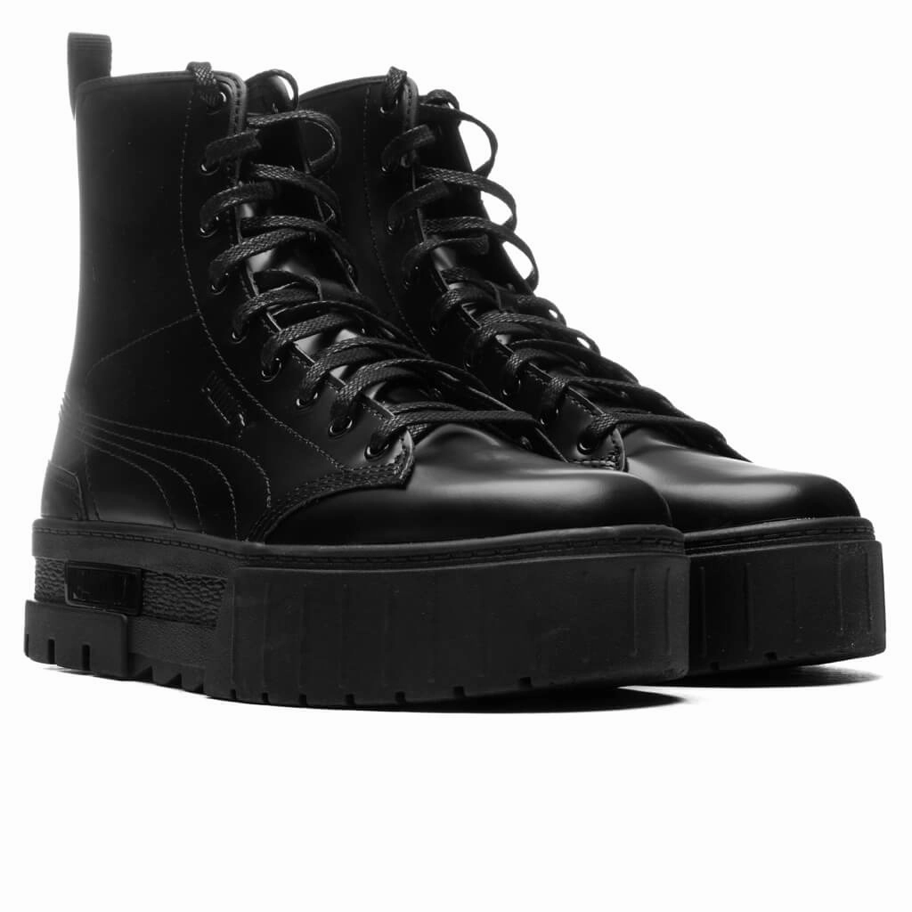 Women's Puma x Dua Lipa Mayze Boot - Puma Black Puma Suede Street Sneakers