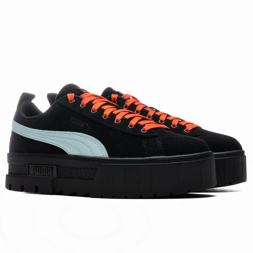 Women's Puma x Dua Lipa Mayze SD - Puma Black/Blue Glow Puma Suede Street Sneakers