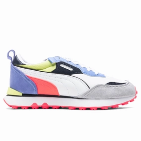 Women's Rider FV Future Vintage - White Puma shoes with suede and modern shape