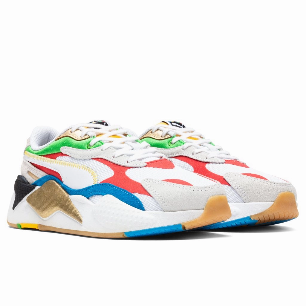 Women's RS-X3 - White Puma Stripe Logo Trainers