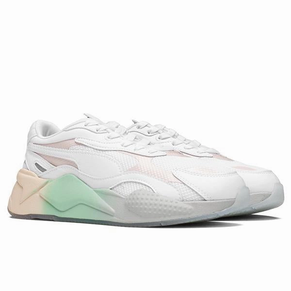Women's RS-X Gradient - White/Rosewater Puma Stripe Logo Trainers