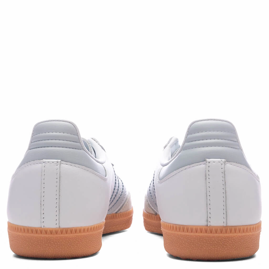 Women's Samba OG - Cloud White/Halo Blue/Off-White Adidas Classic Street Sneakers