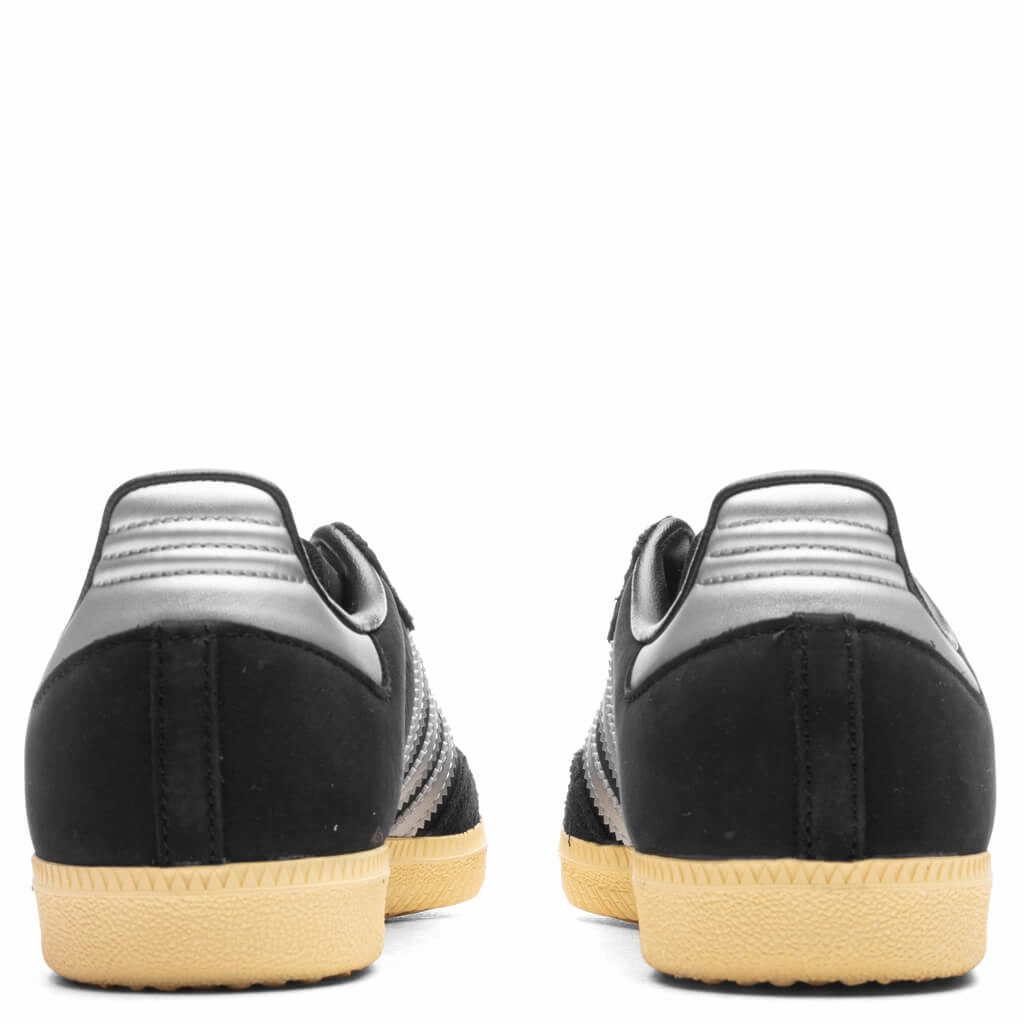 Women's Samba OG - Core Black/Matte Silver/Almost Yellow Adidas Classic Street Sneakers