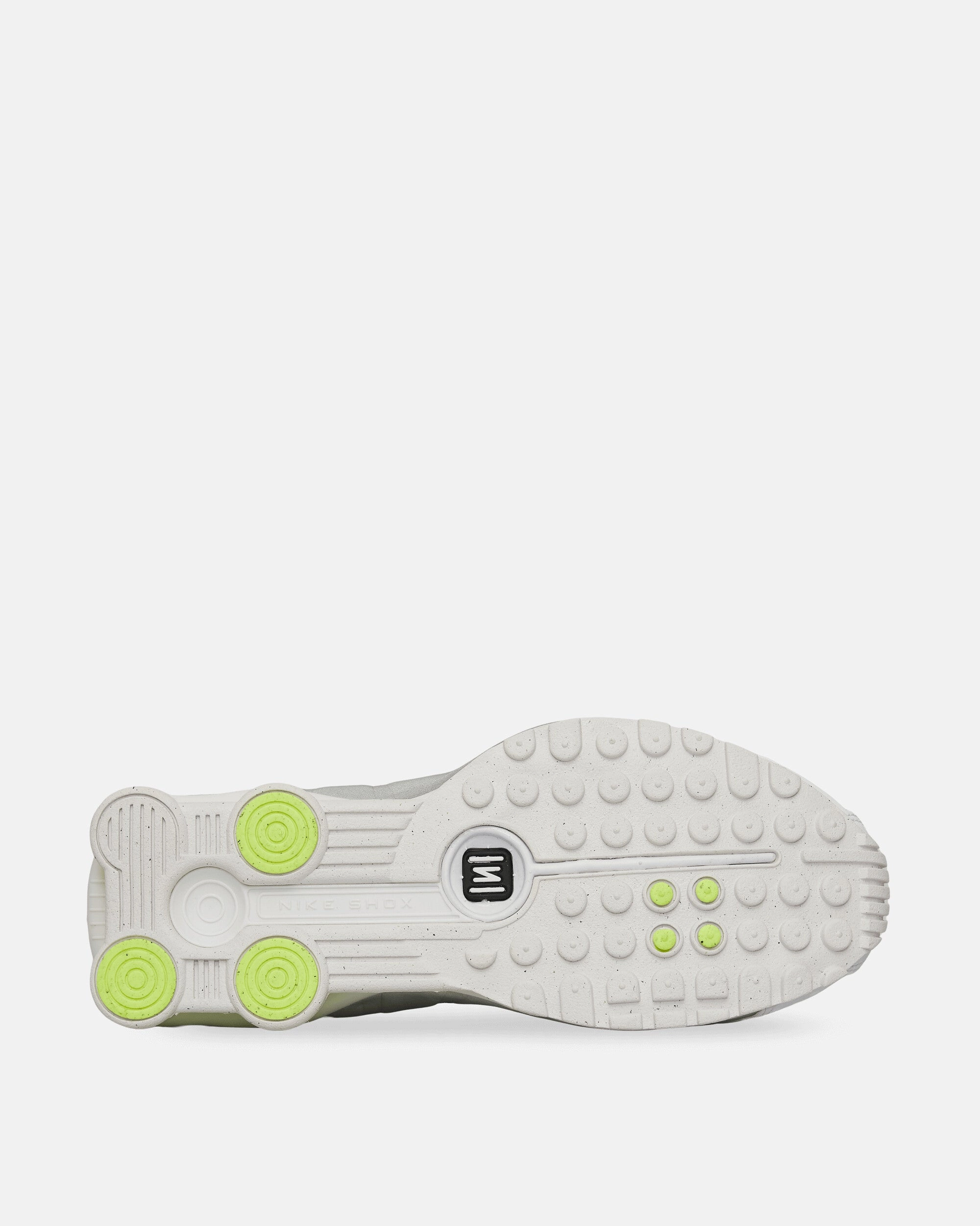 Women's Shox R4 Sneakers White / Metallic Silver / Volt Flexible Shoes