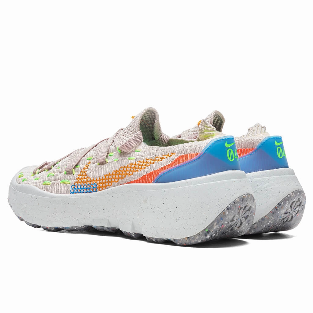 Women's Space Hippie 04 - Cave Stone/Total Orange Nike trainers with responsive foam