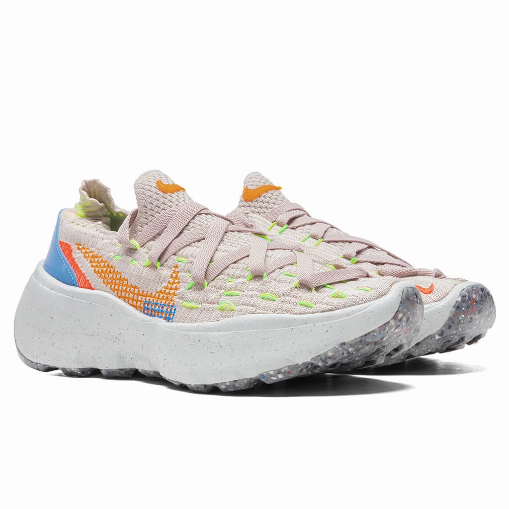 Women's Space Hippie 04 - Cave Stone/Total Orange Nike trainers with responsive foam