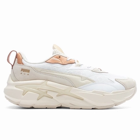 Women's Spina Nitro Premium - White/Alpine Snow Puma shoes with suede and modern shape
