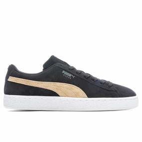 Women's Suede T7 - Black Puma shoes with suede and modern shape