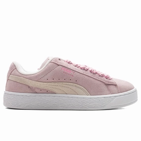 Women's Suede XL Lace - Pink Puma shoes with suede and modern shape