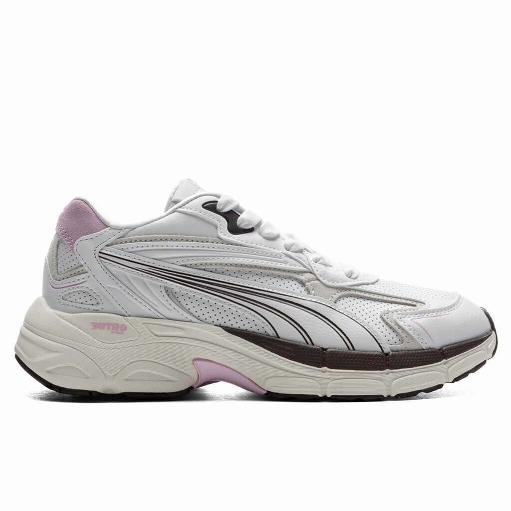 Women's Teveris Preppy - White Puma shoes with suede and modern shape