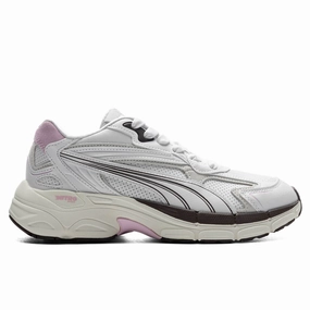 Women's Teveris Preppy - White Puma shoes with suede and modern shape