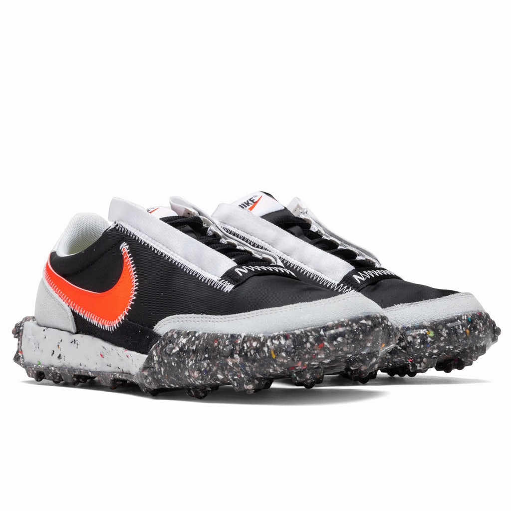 Women's Waffle Racer Crater - Summit White/Hyper Crimson Nike Foam Comfort Trainers