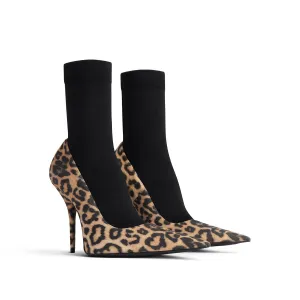 Women's Avenue Sock 110Mm Pump In Leopard/ Black