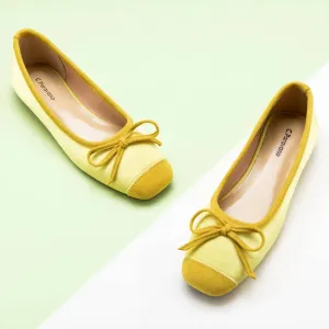 Women's Ballet Flats Shoes In Yellow