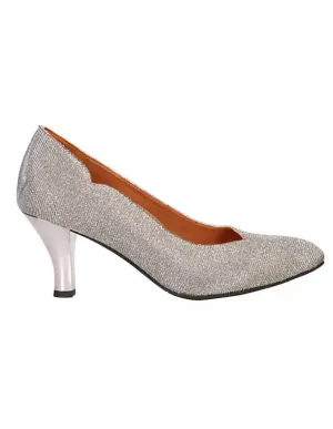 Women's Bamelle Pump Shoe In Pewter Glitter