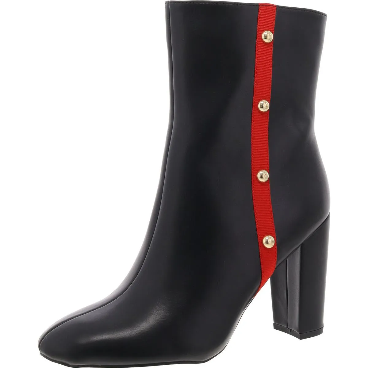 Womens Block Heel Zipper Booties