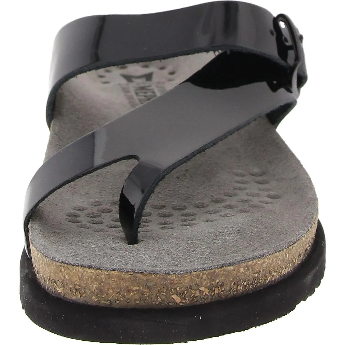 Womens Buckle Leather Wedge Sandals