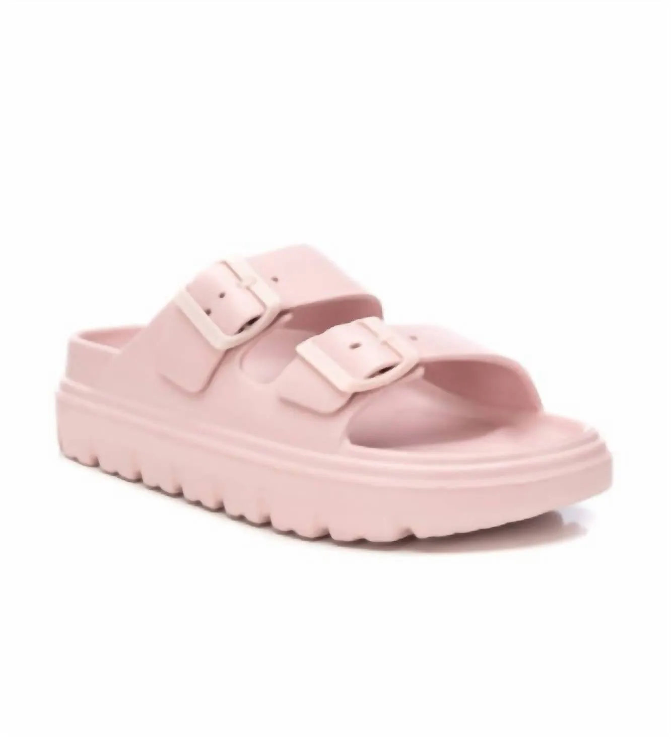 Women's Buckle Strap Sandal In Nude