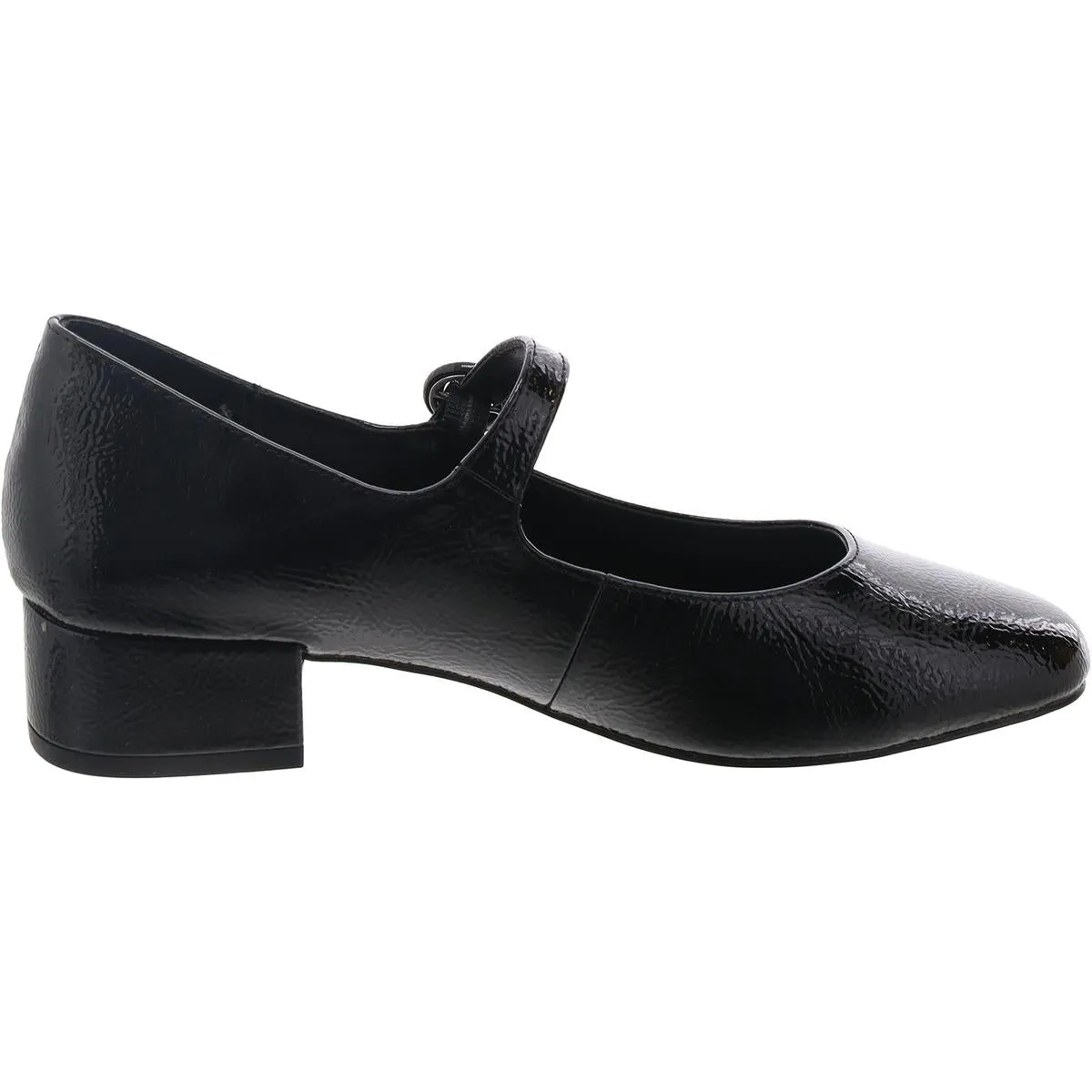 Womens Buckle Synthetic Mary Jane Heels