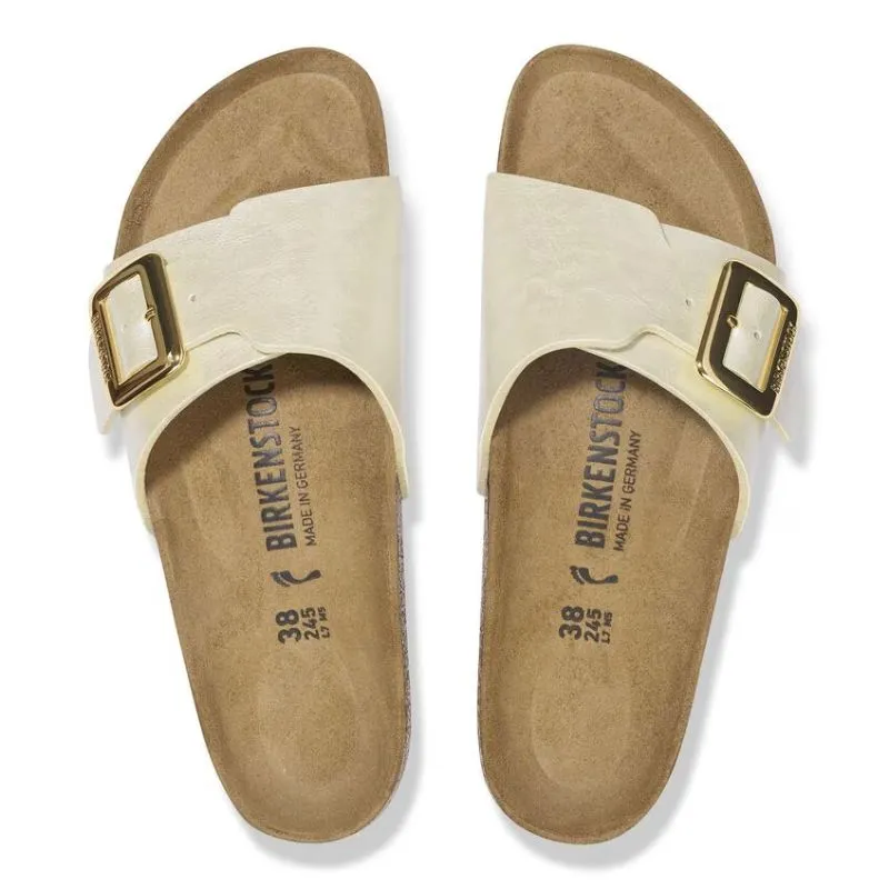 Womens Catalina Luxe Buckle Pearl White
