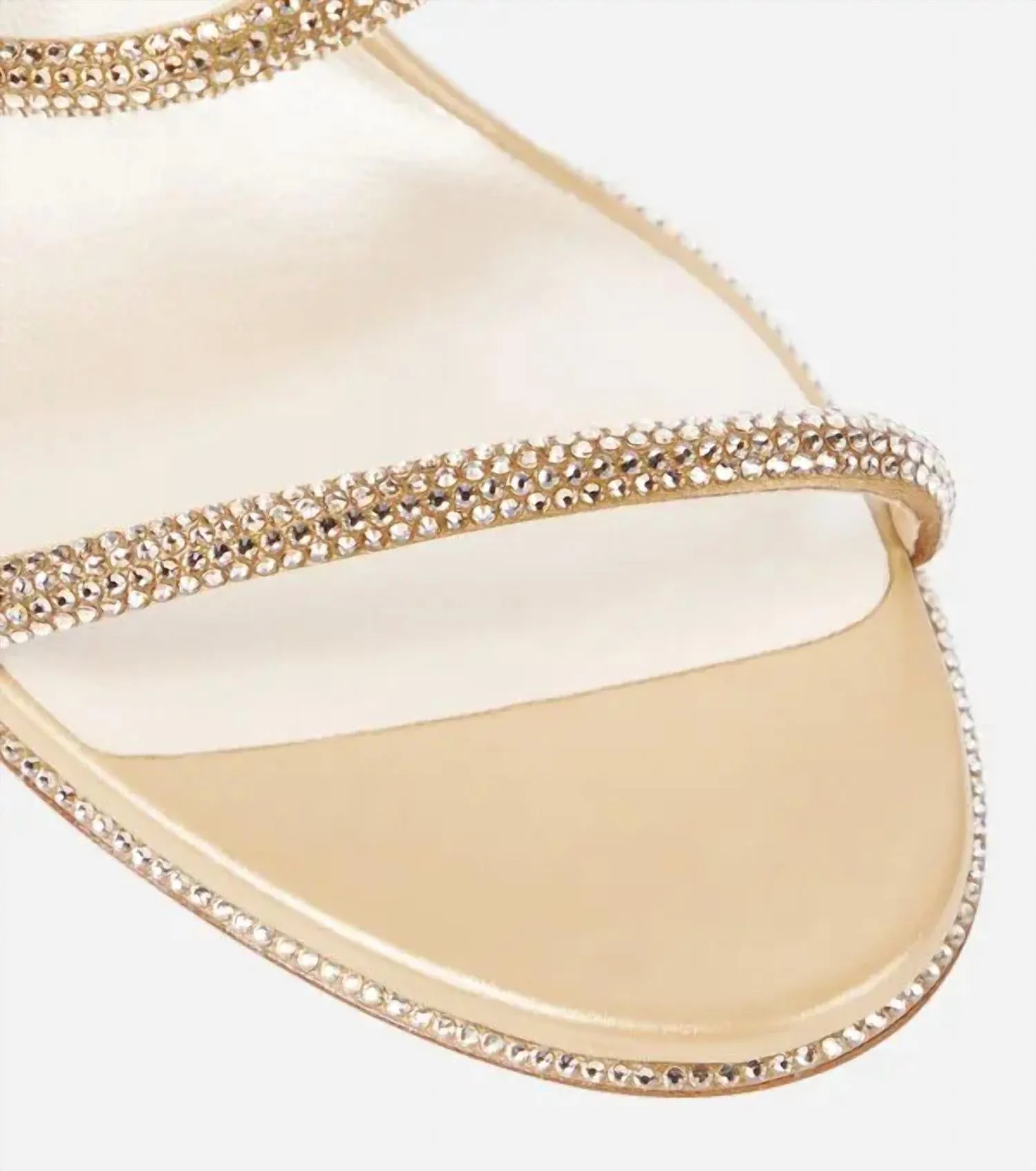 Women's Cleo Sandals In Nude Satin-Silk Strass