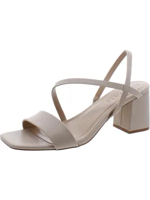 Womens Comfort Insole Faux Leather Block Heel