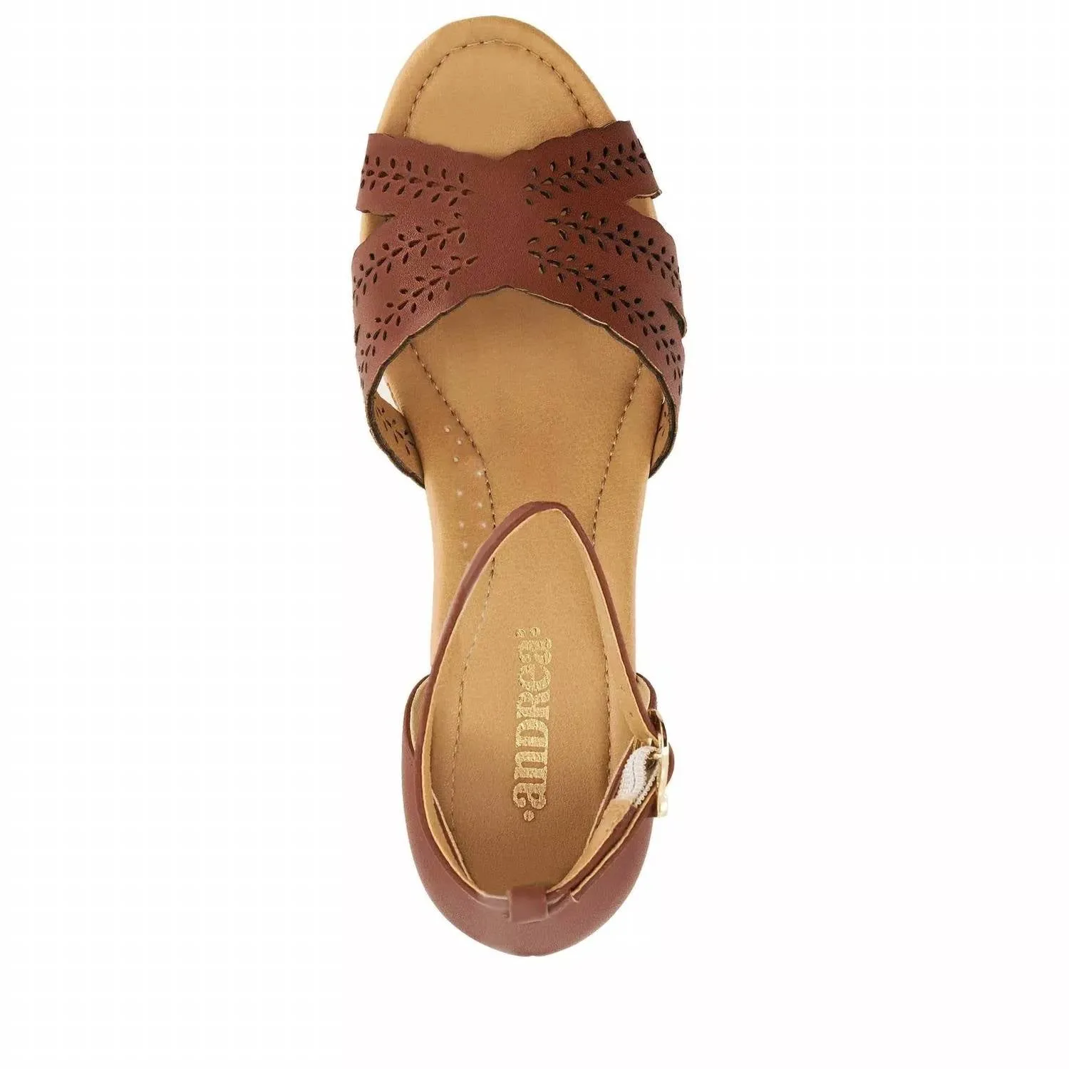 Women's Cork Wedge Espadrilles Sandal In Brown