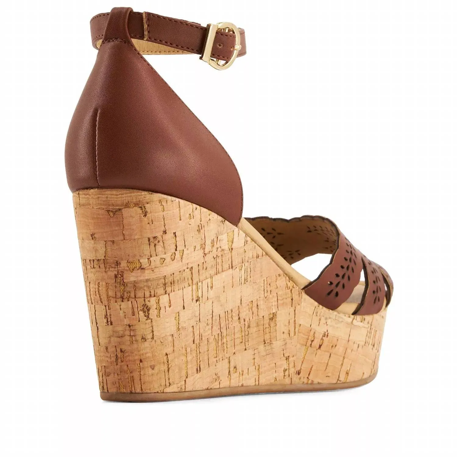 Women's Cork Wedge Espadrilles Sandal In Brown