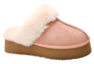 Women's Cuddle Up Faux Suede Platform Slipper In Blush