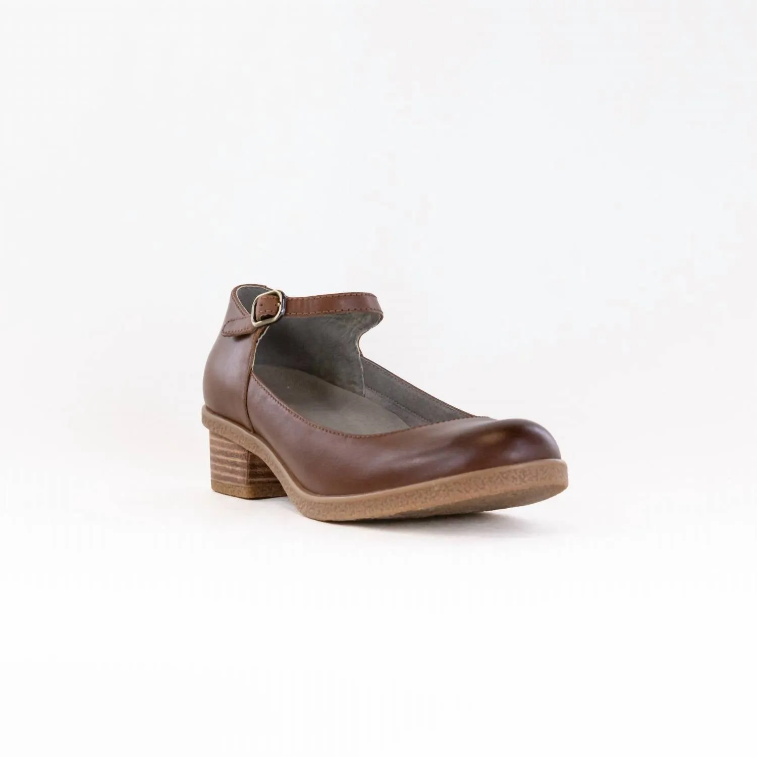 Women's Deena Mary Jane Shoes In Tan Waterproof Burnished