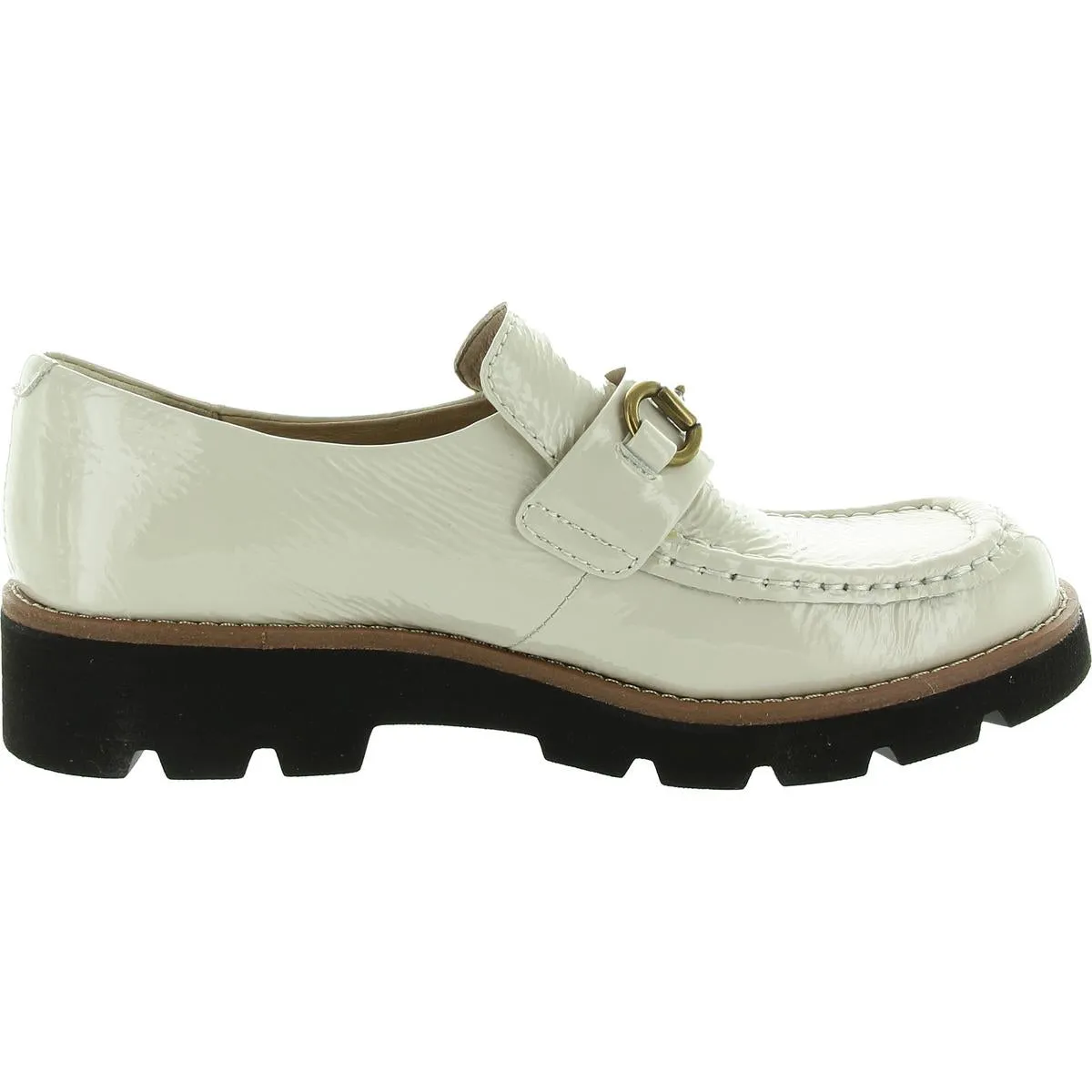 Womens Embellished Leather Loafers