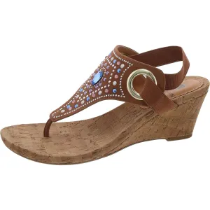 Womens Embellished Manmade Slingback Heels