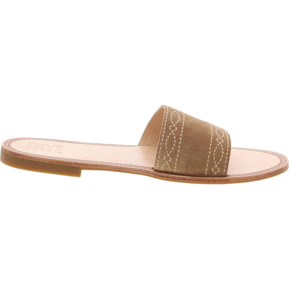 Womens Embroidered Slide Sandals